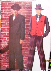 3241 GANGSTER RETRO 40S MR SUIT COSTUME PATTERN XS-XL